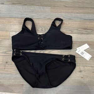 Raisins Black Kids Swim Bikini